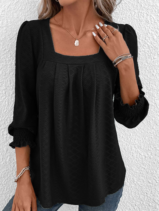 Women Long Sleeve V-neck Graphic Floral Printed Top