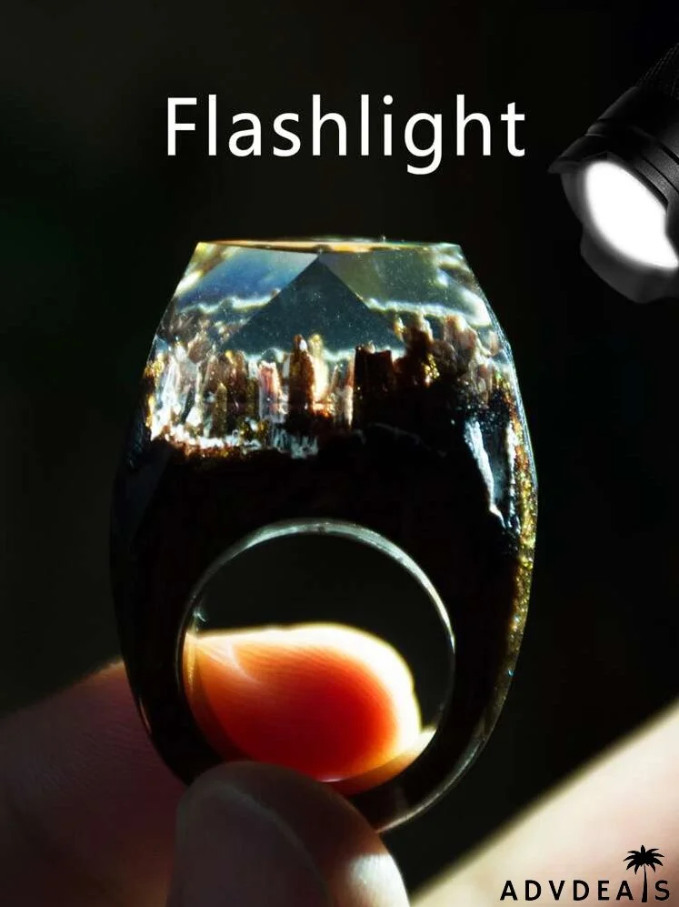 Glow In The Dark Flower Detail Chunky Ring