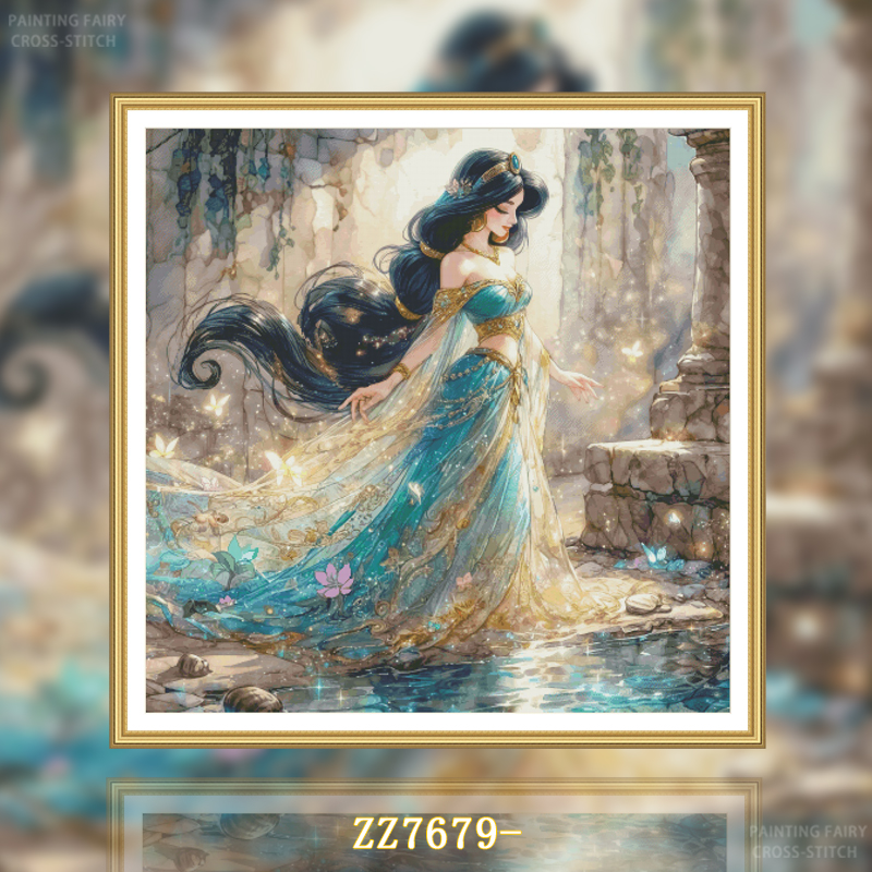 Jasmine With metal wire] [ZZ7679-Princess Jasmine]_ 59.80_ Painting
