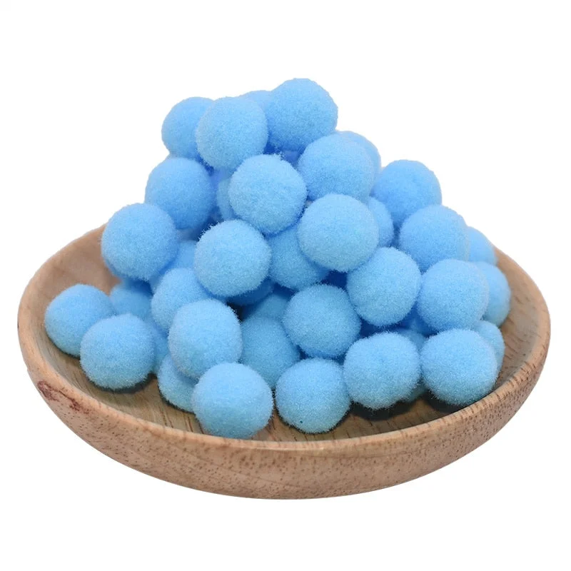 Plush Pompom 15mm 20mm 25mm Soft Pompones Fluffy Plush Balls Pom Poms Furball DIY Handmade Craft Material weeding home Decor