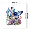 Flowers Butterfly-Full Embroidery 3 strands 11CT Stamped Cross Stitch-40*40CM