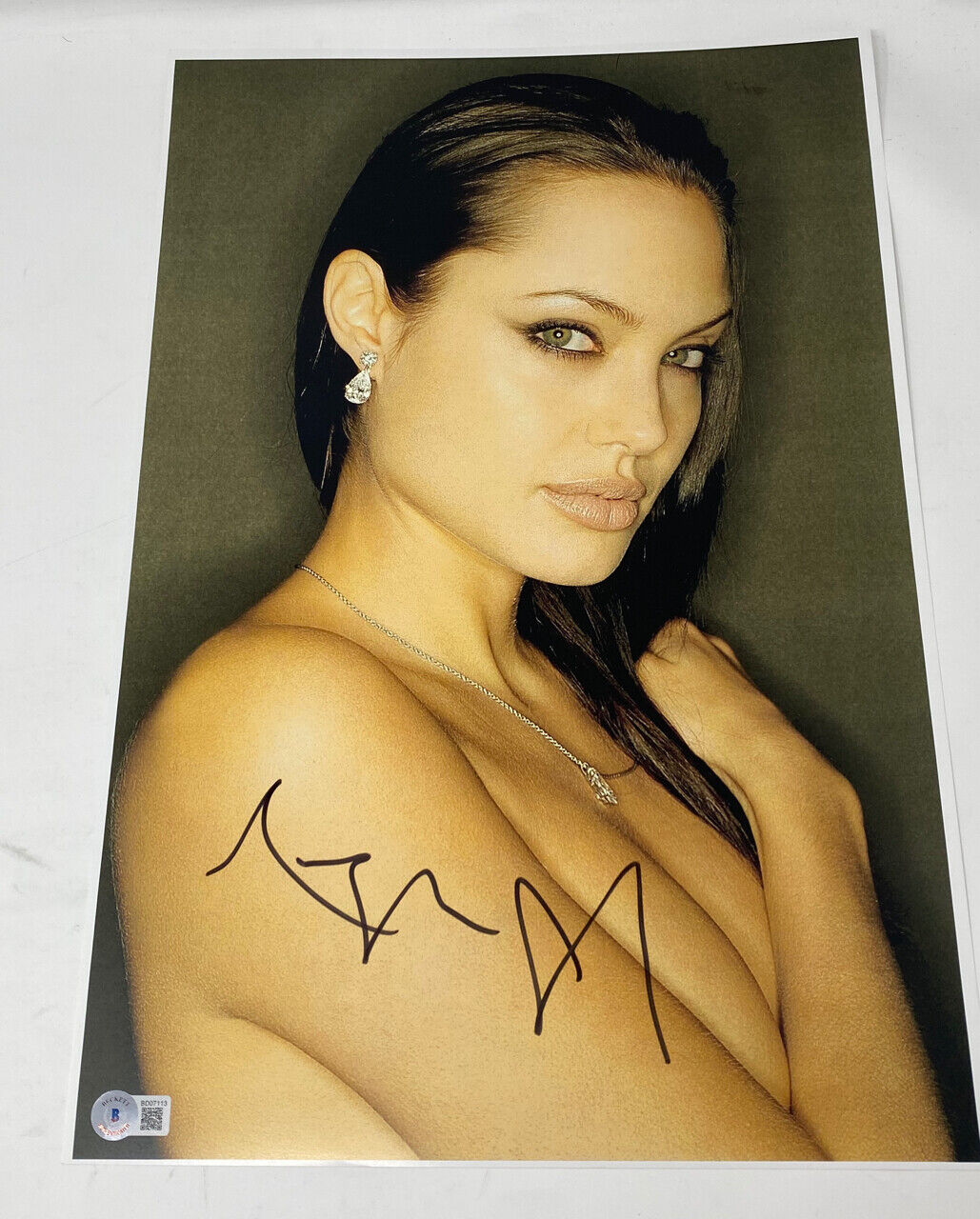 Angelina Jolie Signed Autograph 12x18 Photo Poster painting Poster Sexy The Eternals Beckett COA
