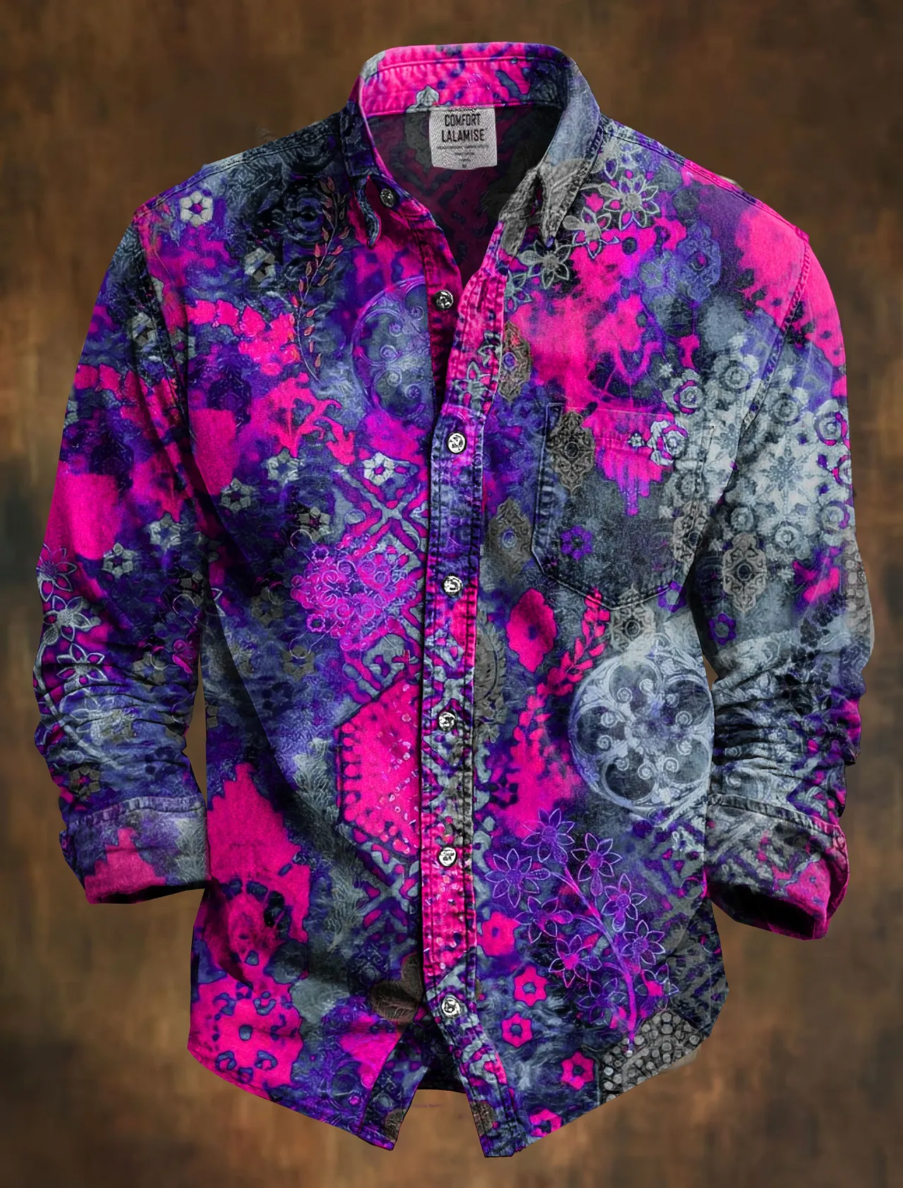 Abtsrct Art Print Casual Hoodie Cardigan