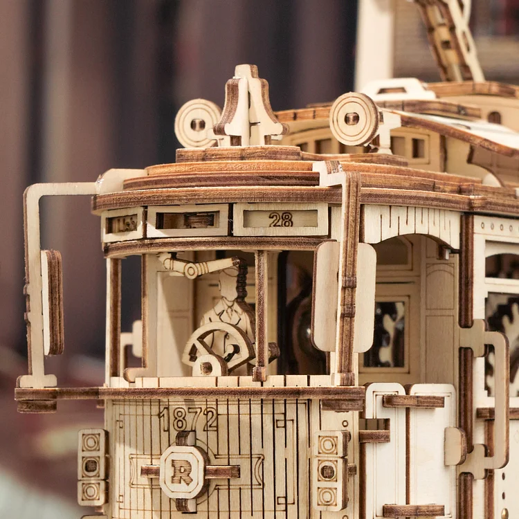 Puzzle en bois 3D ROKR Classic City Tram