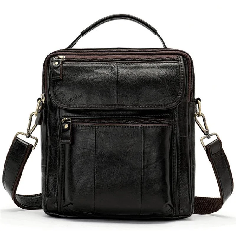 Men's Retro Casual Leather Business Handbag Crossbody Bag