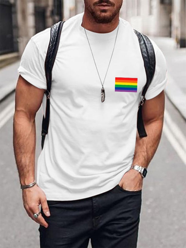 Men's Love Wins Pride Month Rainbow Casual Tee
