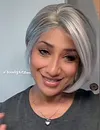 Straight Elegant Platinum Bob Natural Look Glueless Realistic Wig
