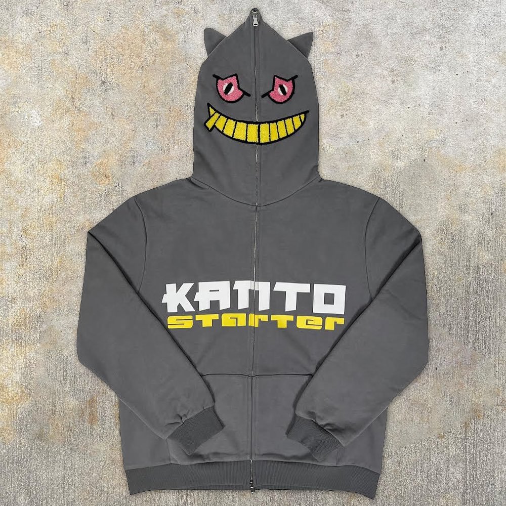 Personalized Cartoon Print Street Style Full Zip Hoodie