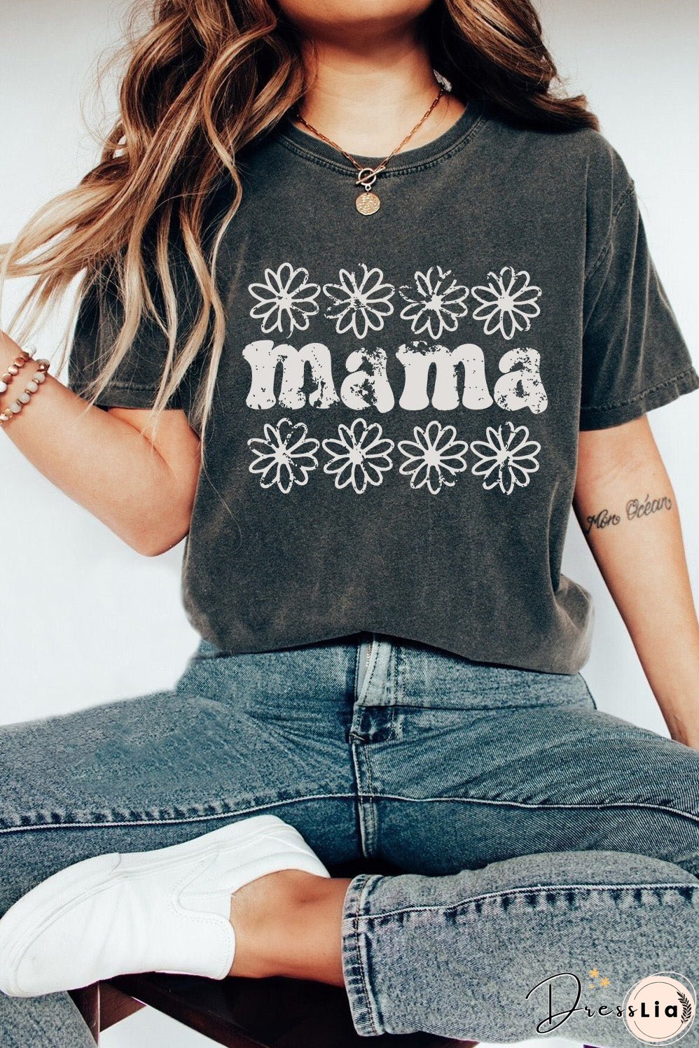 Mother's Day Floral Mama Graphic Tee