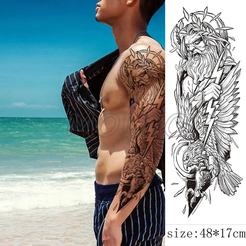 Waterproof Temporary Tattoo Sticker Jesus Virgin sister Peace Pigeon bird flower Full Arm Tatoo Flash Fake Tatto for Men Women
