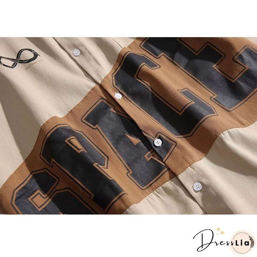 Contrast Patchwork Shirt