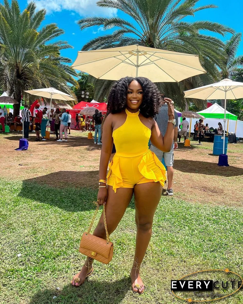 Fashion Sexy Halter Neck Wooden Ear Jumpsuit