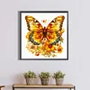 Diamond Painting-DIY Full Round Drill Yellow Butterfly(40x40cm)