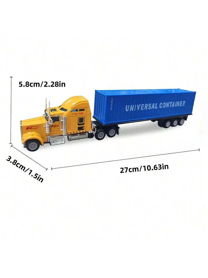 Free shipping for all: 1:64 alloy container, rebound container