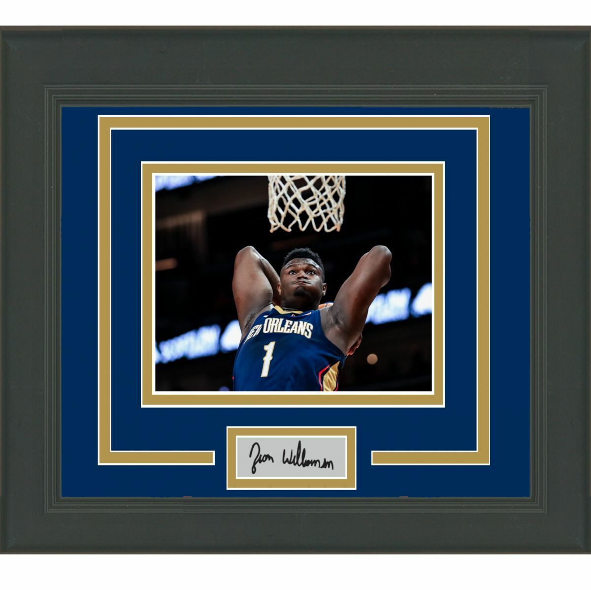 Framed Zion Williamson Facsimile Laser Engraved Auto New Orleans Pelicans Photo Poster painting