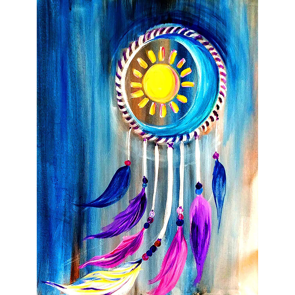 

30*40CM-Round Drill Diamond Painting-Dream Catcher, 501 Original
