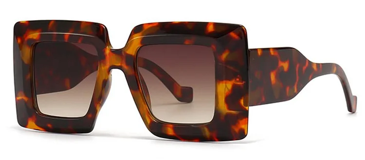 Oversized Square White Stripe Sunglasses For Women Luxury Designer Sun Glasses Female UV400 Big Frame Gafas De Sol Mujer