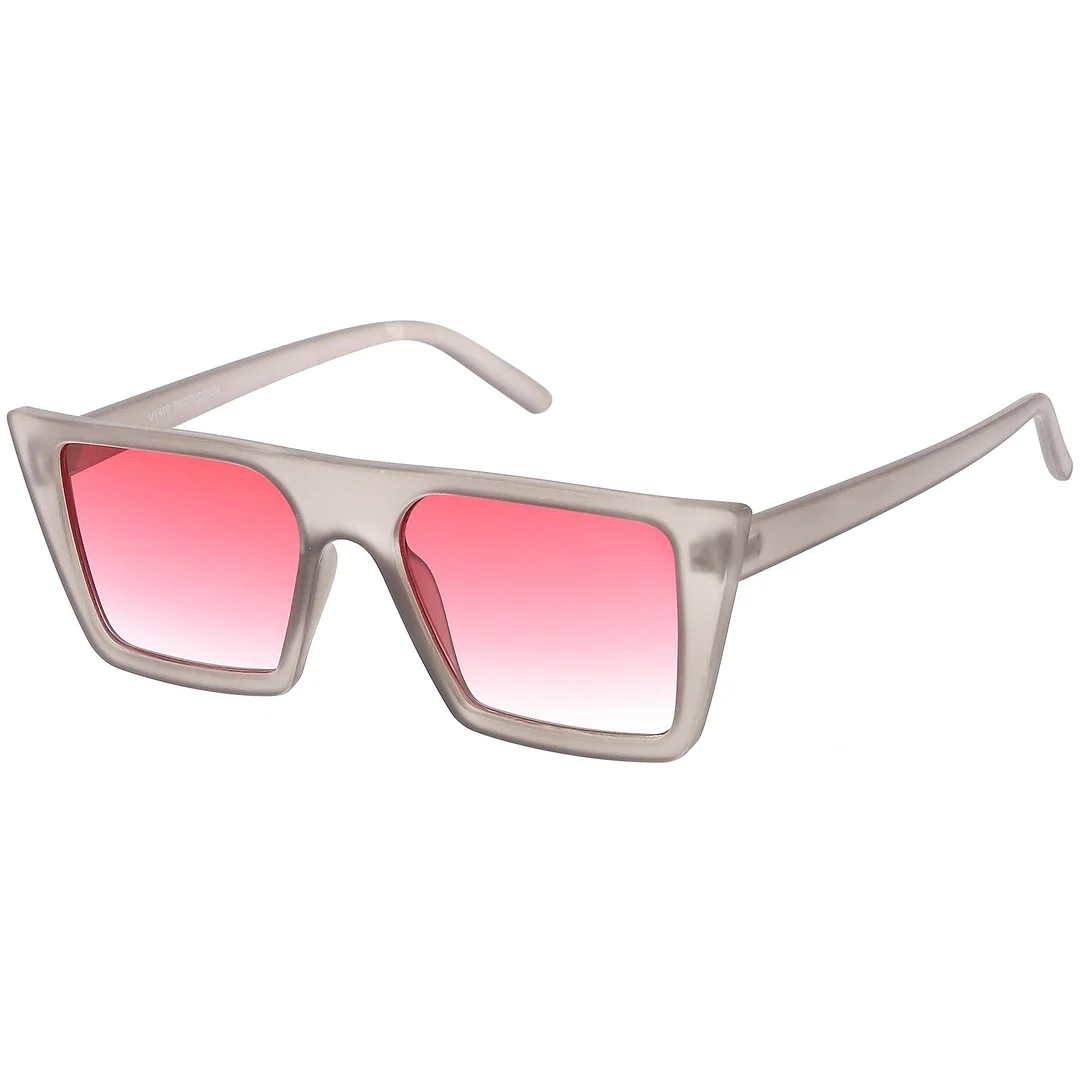 Retro Flat Top Square glasses Color Gradient Flat Lens 52mm