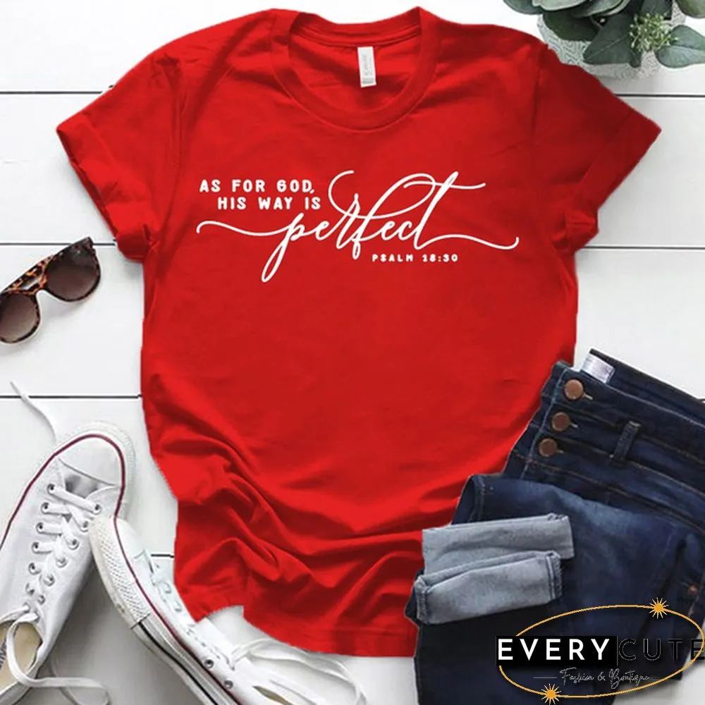 Womens Short Sleeved God Shirts Christian Saying Printed Tops Women Casual Solid Color