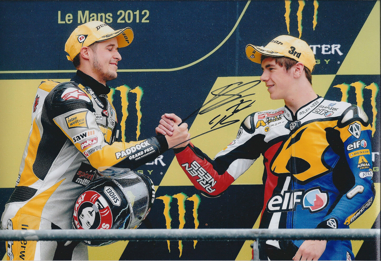 Scott REDDING SIGNED MOTOGP 12x8 Photo Poster painting AFTAL COA Autograph Podium Le Mans France