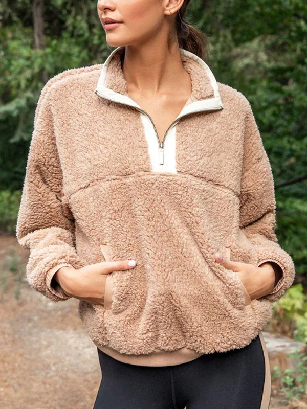 Temperament Simple Soft Women's Lambswool Sweatshirt