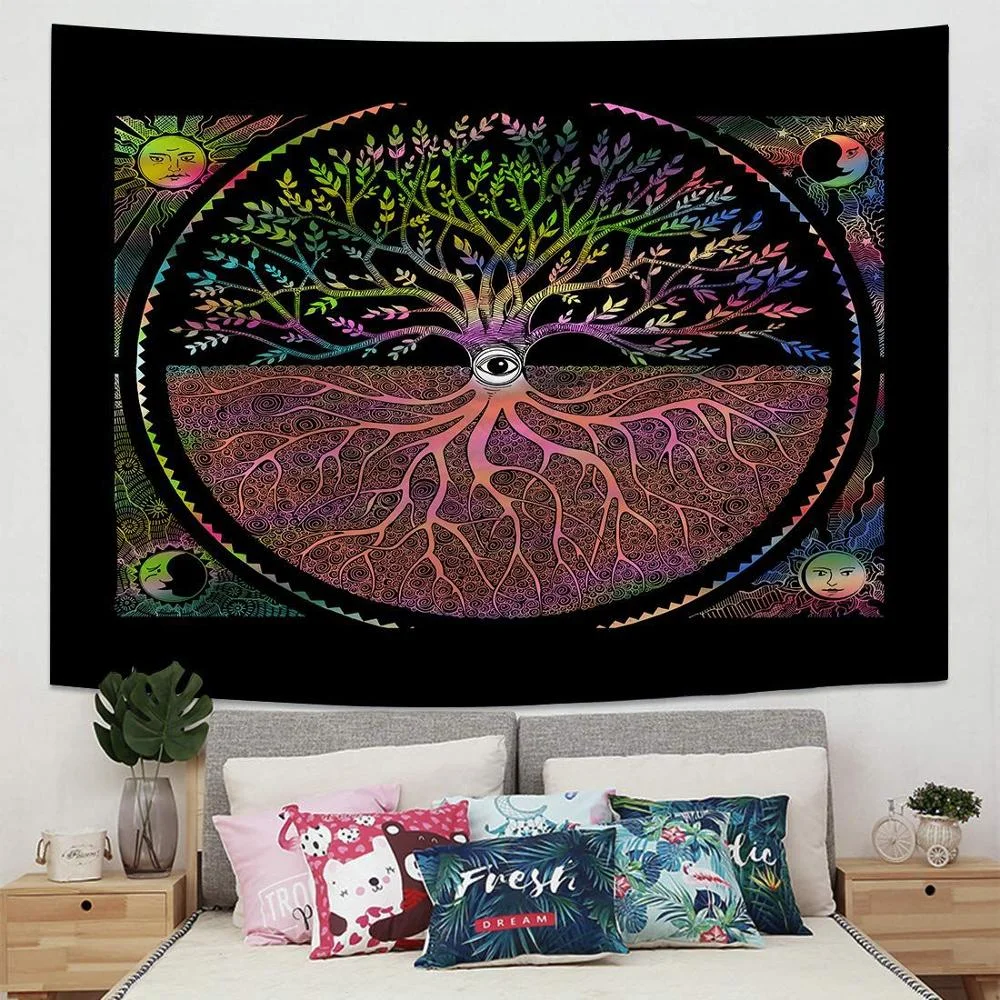 Mandala India Style Tapestry Wall Hangings Polyestry Covers Hippie Wall Cloth Tapestry Boho Beach Towel Art Bedroom Decor Carpet