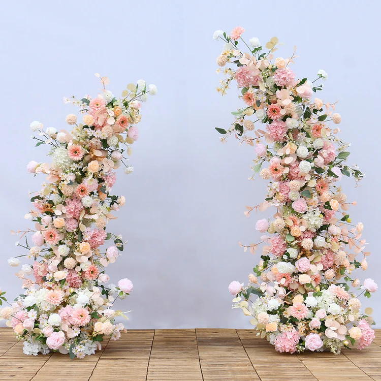Pink Series Wedding Floral Arrangement Event Horn Arch Decor BA019 A7596