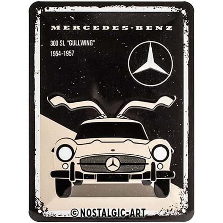 Benz car - Enseigne Vintage Métallique/enseignes en bois - 20*30cm/30*40cm