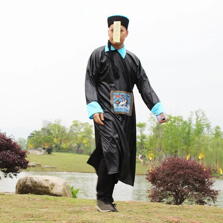 Unisex Horror Chinese Zombie Costume-elleschic