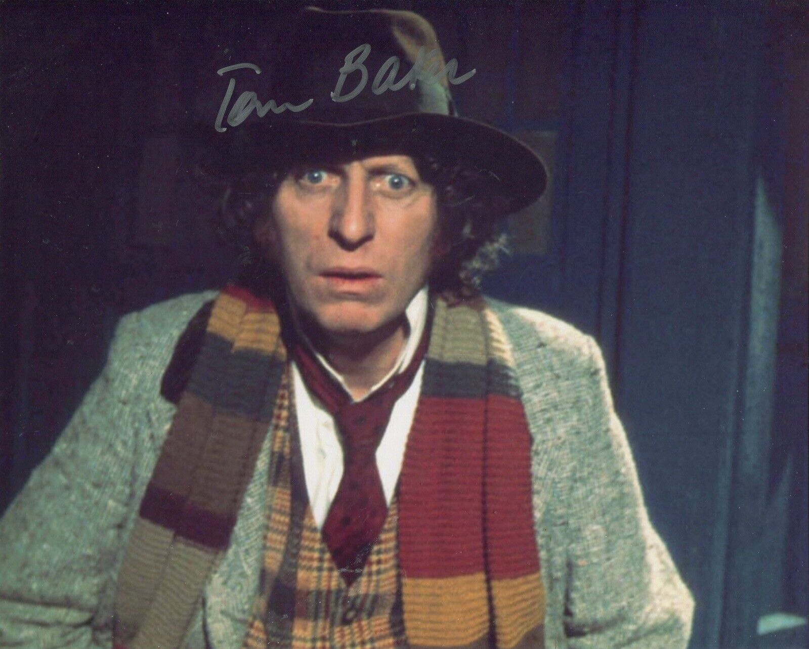 Actor Tom Baker signed 8x10 DOCTOR WHO Photo Poster painting REF:BB7 - UACC DEALER