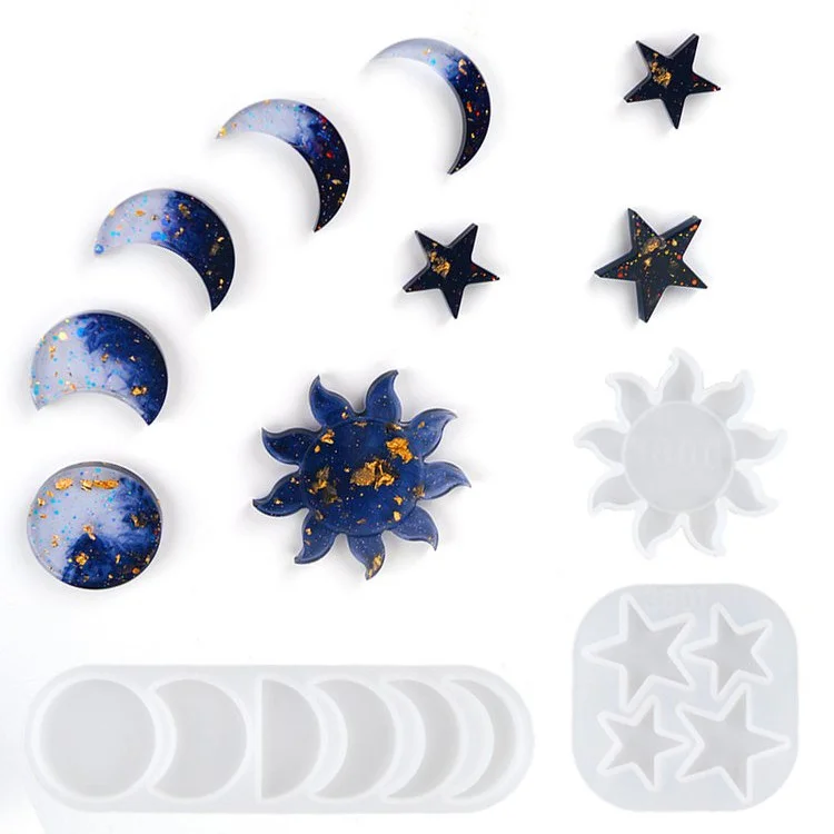 Moon Sun Lunar Eclipse Pendant Silicone Resin Molds