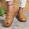 Gioiacombo&trade; Nuovi sandali cavi casual in pelle da donna