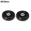 1 Pair Rubber Casters Mute Trolley Case Wheels Deluxe Repair Tool (54*18mm)