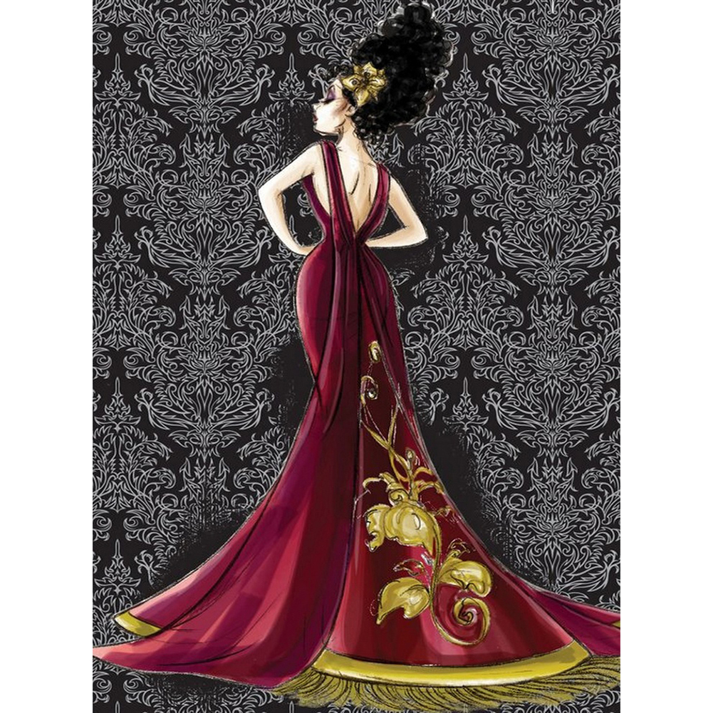 

Queen in Dress - Round Drill Diamond Painting - 35*45CM, 501 Original