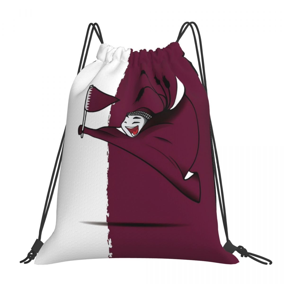 Qatar World Cup 2022 Mascot Drawstring Bags for School Gym