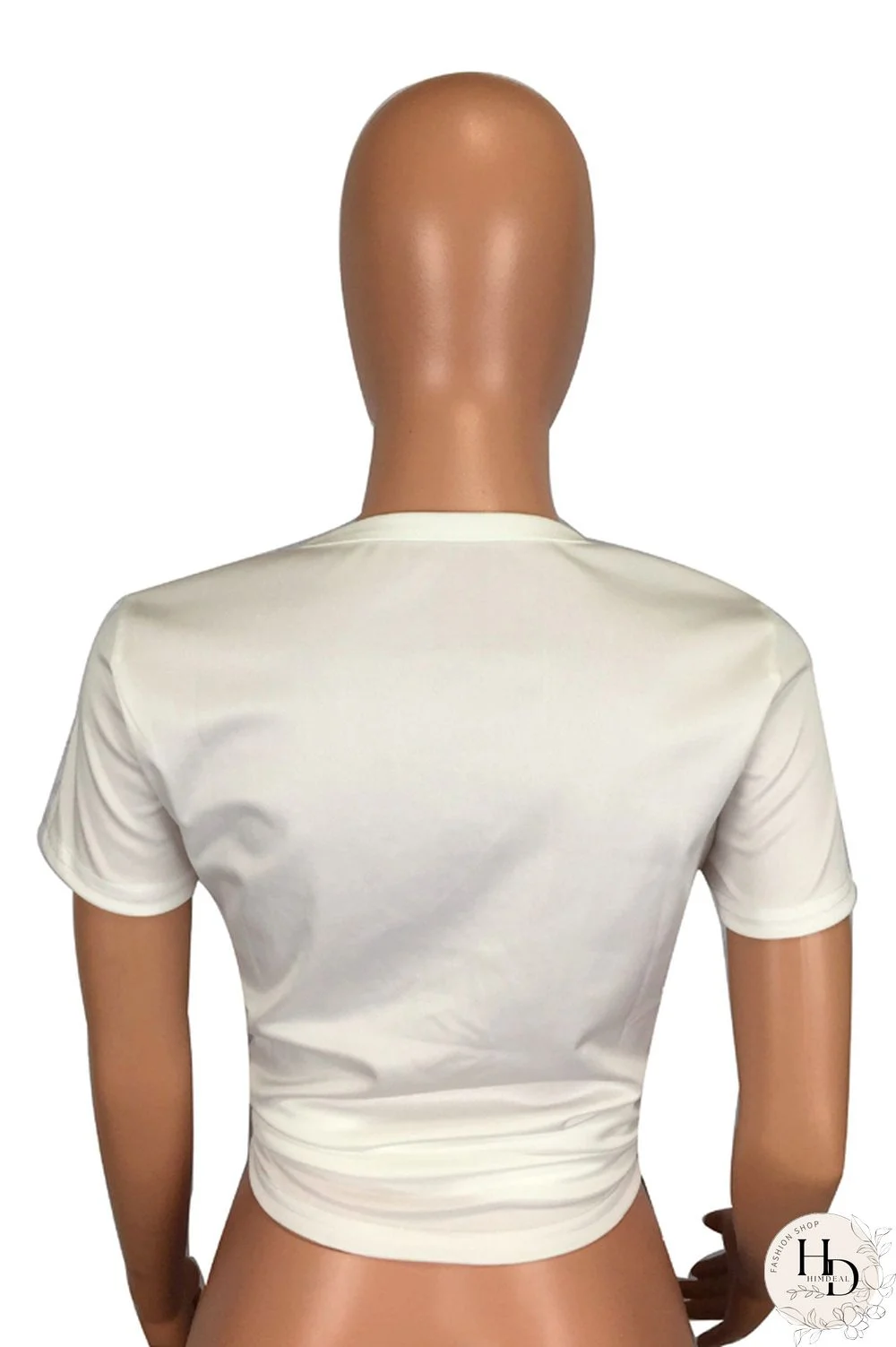 Pink O Neck Short Sleeve Solid Character