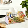 Diamond Art Tissue Box Cover DIY PU Desktop Organizer Large(Peacocks)
