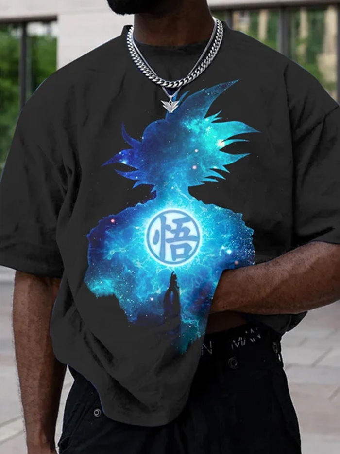 Oversized Loose Anime Double-Sided Large Print T-Shirt