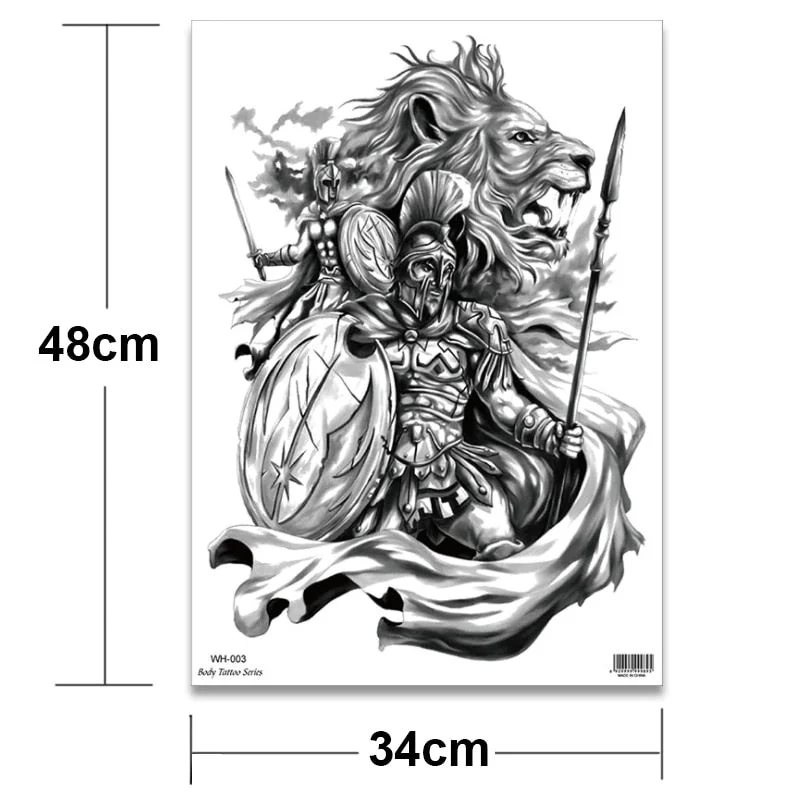 large temporary tatoo for men tattoo body art full back sexy tattoo sticker lion king tiger dragon tattoo designs waterproof