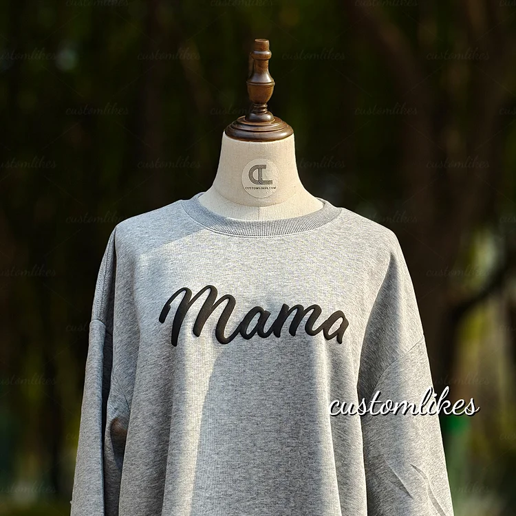 Custom Puff Mama Sweatshirt With Names Mother‘s Day Gift