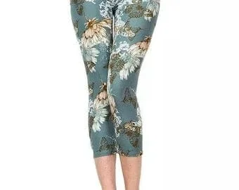Pornhint Flirty Floral Leggings - Capri