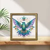 Bird DIY Special Shape Double sided Print Clear Diamond Art Kit Wooden Framed Diamond Painting Kit(22x22cm)