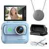 Compact Panoramic Action Camera Anti-Shake WiFi Mini Sports Camera 2.0in Flip Screen with Magnetic Neck Strap for First-person View Shooting