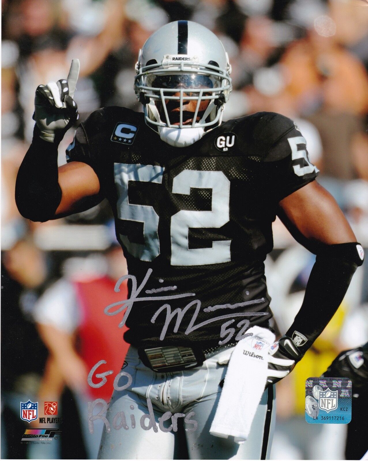 KIRK MORRISON OAKLAND RAIDERS GO RAIDERS