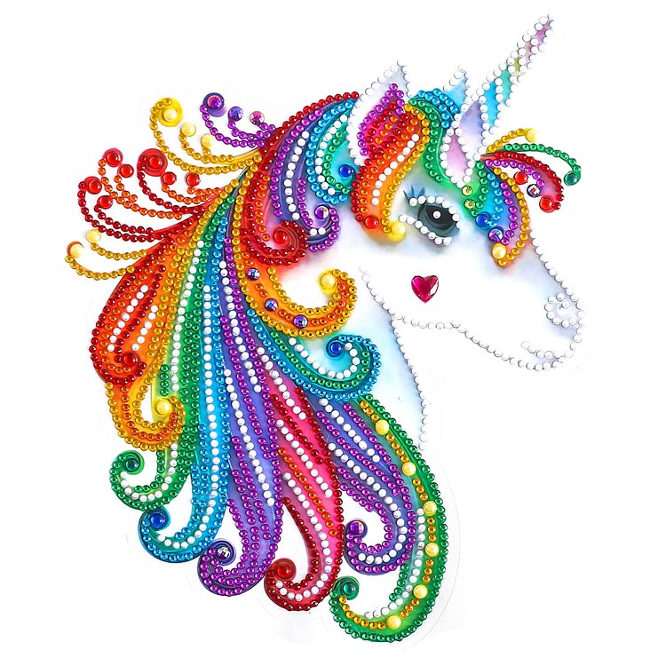 Autocollant licorne de peinture au diamant DIY