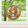 (US Local)Acrylic Happy Autumn DIY Hanging Diamond Art Kits Wall Door Decor