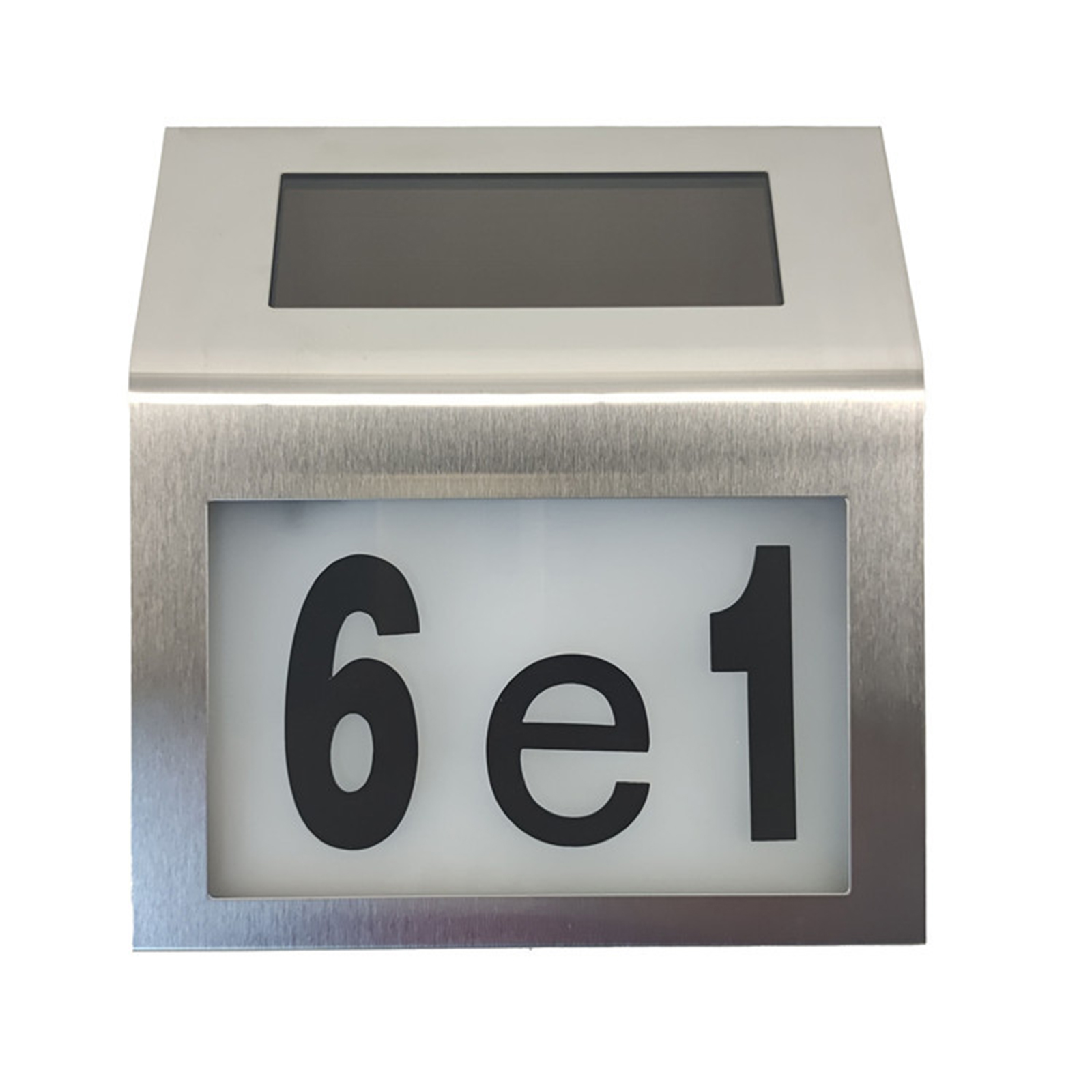 

House Numbers Solar Light Stainless Steel LED Door Sign Wall Hanging Light, 501 Original