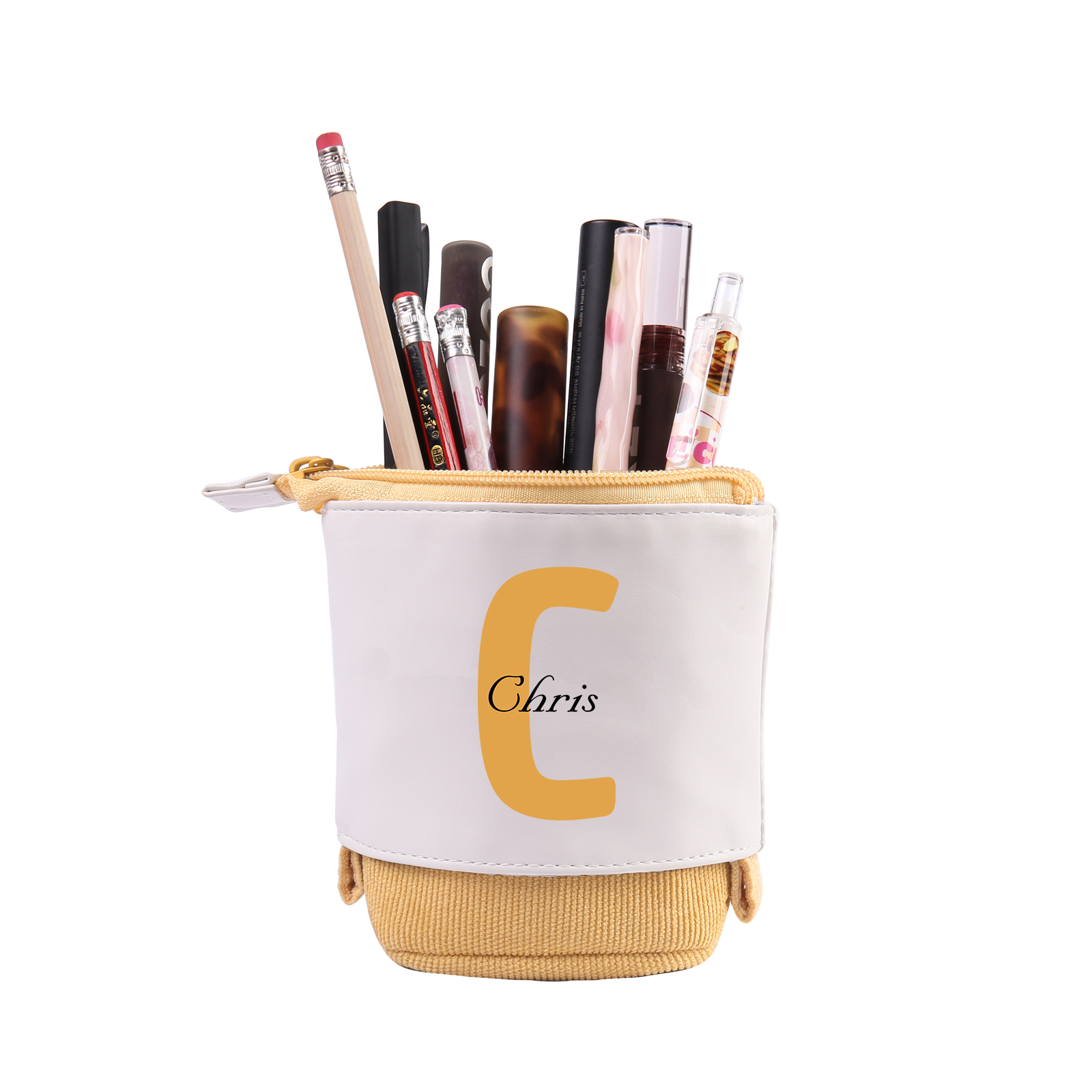 Astuccio per matite personalizzato con 1 nome e 1 lettera regalo per scuola elementare bambini