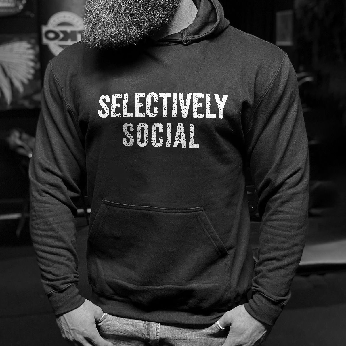 Livereid Selectively Social Men's Hoodie - Livereid