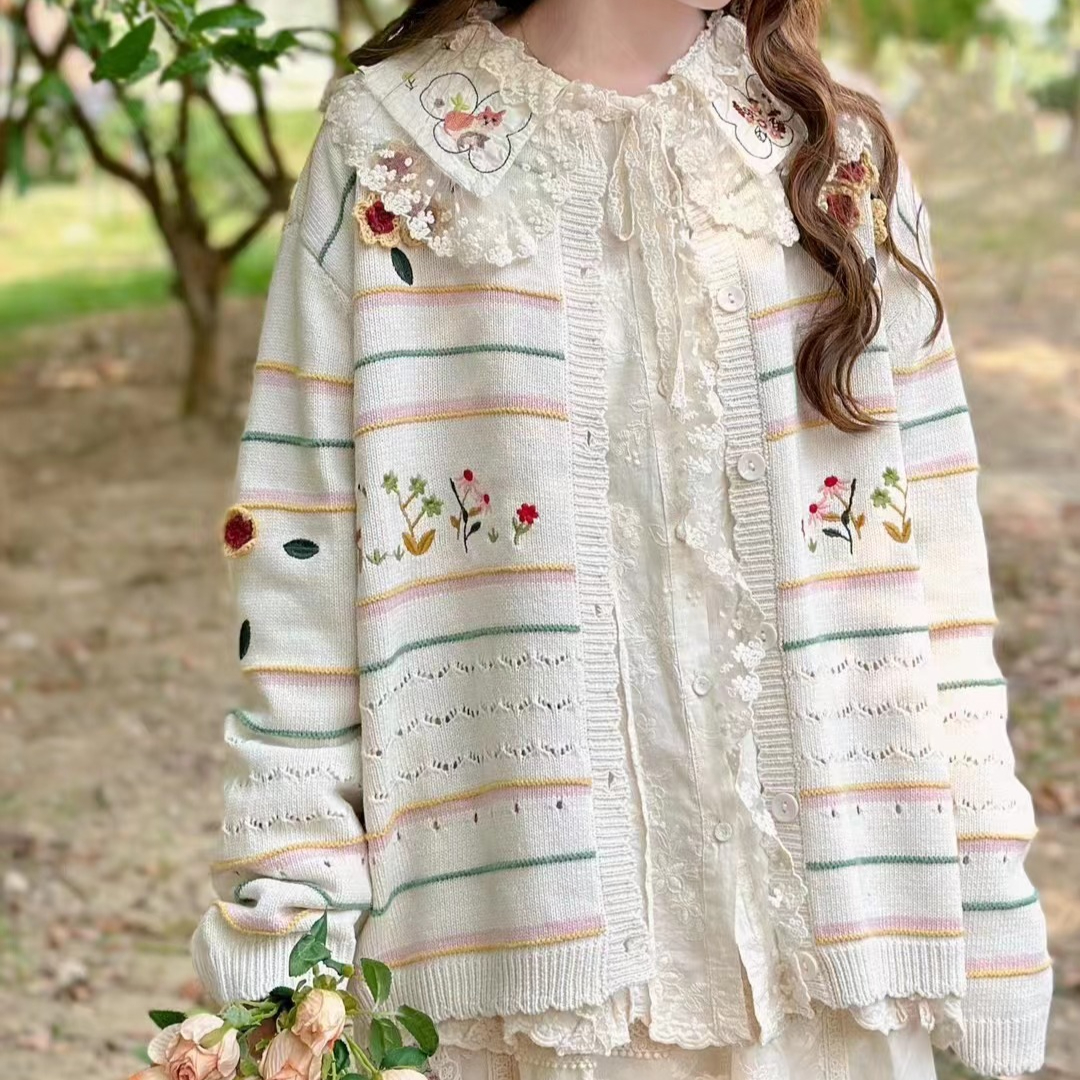 Chicfifth Sweater Women Winter Long Sleeve High Quality Autumn Vintage Top Knitted Cardigan